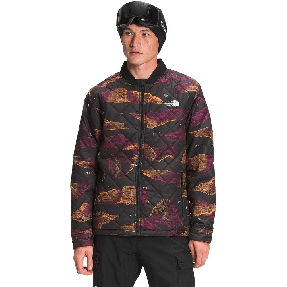 The North Face Jester Bomber Jacket Men's Large Black Mountains Full Zip ONF711